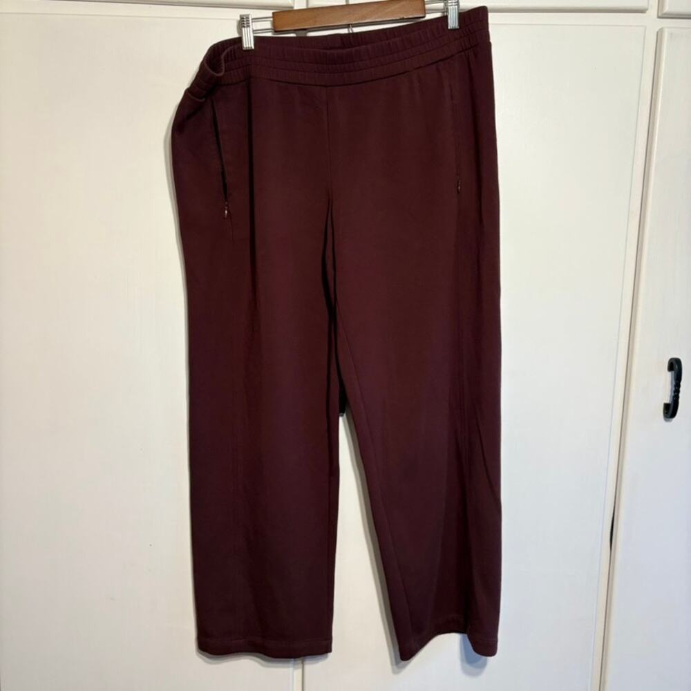 Soma weekend lounge pants maroon wide leg XL